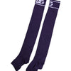Dolce & Gabbana Purple Cotton DG Logo Print Open Toe Socks
