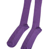 Dolce & Gabbana Purple Cotton Logo Over The Calf Socks