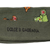 Dolce & Gabbana Green Nylon DG Bear Printed Mid Calf Socks