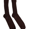 Dolce & Gabbana Brown Cotton Stretch Over The Calf Socks
