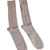 Dolce & Gabbana Brown Cotton Stretch Logo Over Calf Socks