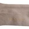 Dolce & Gabbana Brown Cotton Stretch Logo Over Calf Socks