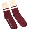 Dolce & Gabbana Burgundy Stretch Logo Print Mid Calf Socks