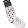 Dolce & Gabbana Gray Viscose Stretch Dotted Socks