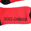 Dolce & Gabbana Red Cotton Stretch Printed Socks