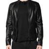 Dolce & Gabbana Black Sheep Leather Biker Full Zip Jacket