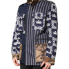 Dolce & Gabbana Multicolor Cotton Logo Patchwork Coat Jacket