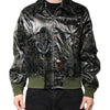 Dolce & Gabbana Green DG Logo Print Bomber Full Zip Jacket