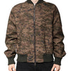 Dolce & Gabbana Brown Camouflage Bomber Full Zip Jacket