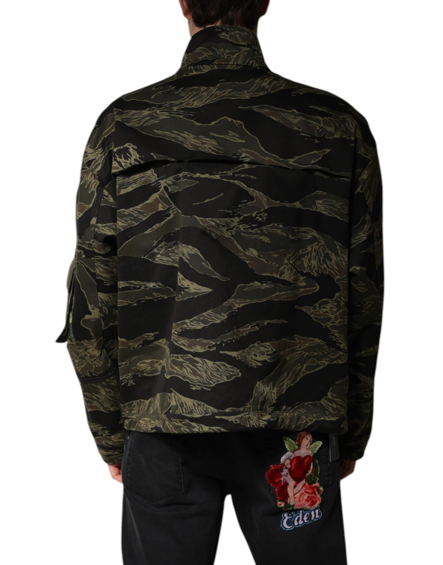 Dolce & Gabbana Multicolor Camouflage Cotton Bomber Jacket