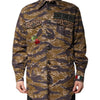 Dolce & Gabbana Brown Leopard Cotton Collared Coat Jacket