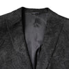 Dolce & Gabbana Black Floral Jacquard Coat Jacket Blazer