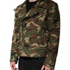 Dolce & Gabbana Multicolor Camouflage Nylon Biker Jacket