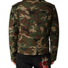 Dolce & Gabbana Multicolor Camouflage Nylon Biker Jacket