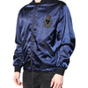 Dolce & Gabbana Blue Nylon DG Crown Full Zip Bomber Jacket