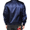 Dolce & Gabbana Blue Nylon DG Crown Full Zip Bomber Jacket