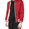 Dolce & Gabbana Red White Nylon Full Zip Men Bomber Jacket