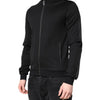 Dolce & Gabbana Black Cotton Logo Full Zip Men Bomber Jacket