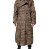 Dolce & Gabbana Multicolor Camouflage Double Breasted Coat Jacket
