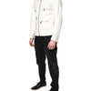 Dolce & Gabbana White Collared Full Zip Biker Coat Jacket