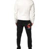 Dolce & Gabbana White Collared Full Zip Biker Coat Jacket