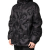 Dolce & Gabbana Black Hooded Parka Coat Winter Jacket