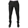 Dolce & Gabbana Black Floral Jacquard Mid Waist Dress Pants