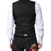 Dolce & Gabbana Black Wool Waistcoat Dress Formal Vest