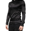 Dolce & Gabbana Black Silk Turtleneck Men Pullover Sweater