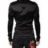 Dolce & Gabbana Black Silk Turtleneck Men Pullover Sweater