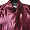 Dolce & Gabbana Metallic Red Cotton GOLD Dress Formal Shirt