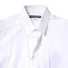 Dolce & Gabbana White Cotton GOLD Dress Formal Collared Shirt