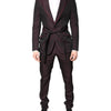 Dolce & Gabbana Maroon Single Breasted Formal 2 Piece Suit