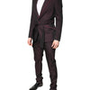 Dolce & Gabbana Maroon Single Breasted Formal 2 Piece Suit
