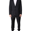 Emporio Armani Black Single Breasted Formal 2 Piece Suit