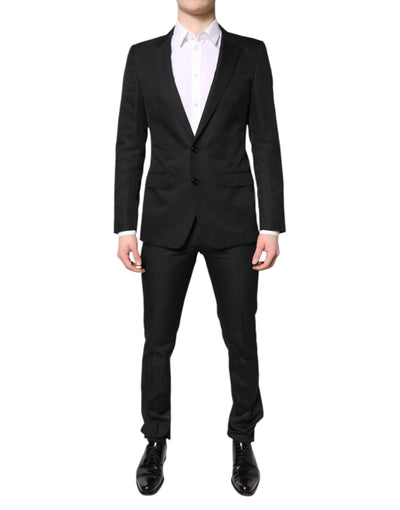 Dolce & Gabbana Black Single Breasted Formal 2 Piece Suit