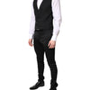 Dolce & Gabbana Black Single Breasted Formal Blazer with Vest