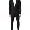 Dolce & Gabbana Black Wool Single Breasted 2 Piece Suit