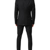 Dolce & Gabbana Black Wool Single Breasted 2 Piece Suit