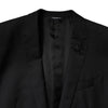 Dolce & Gabbana Black Wool Single Breasted 2 Piece Suit