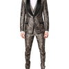 Dolce & Gabbana Multicolor Jacquard Single Breasted 3 Piece Suit