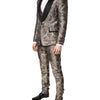 Dolce & Gabbana Multicolor Jacquard Single Breasted 3 Piece Suit