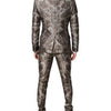 Dolce & Gabbana Multicolor Jacquard Single Breasted 3 Piece Suit