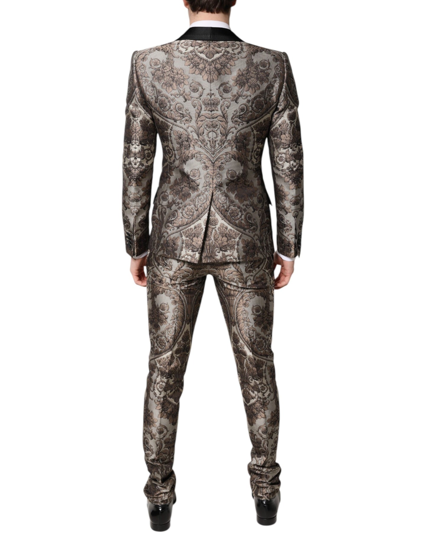 Dolce & Gabbana Multicolor Jacquard Single Breasted 3 Piece Suit
