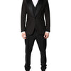 Dolce & Gabbana Black Single Breasted Formal 3 Piece Suit