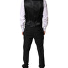 Dolce & Gabbana Black Single Breasted Formal 3 Piece Suit