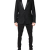 Dolce & Gabbana Black Wool Single Breasted 2 Piece Suit