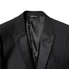 Dolce & Gabbana Black Wool Single Breasted 2 Piece Suit