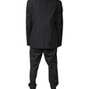 Dolce & Gabbana Black Cotton Single Breasted 2 Piece Suit