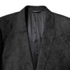 Dolce & Gabbana Black Polyester Floral Jacquard 2 Piece Suit